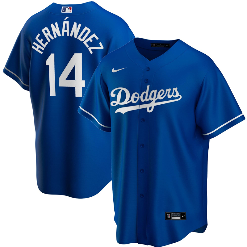 2020 MLB Men Los Angeles Dodgers Enrique Hernandez Nike Royal Alternate 2020 Replica Player Jersey 1->miami marlins->MLB Jersey
